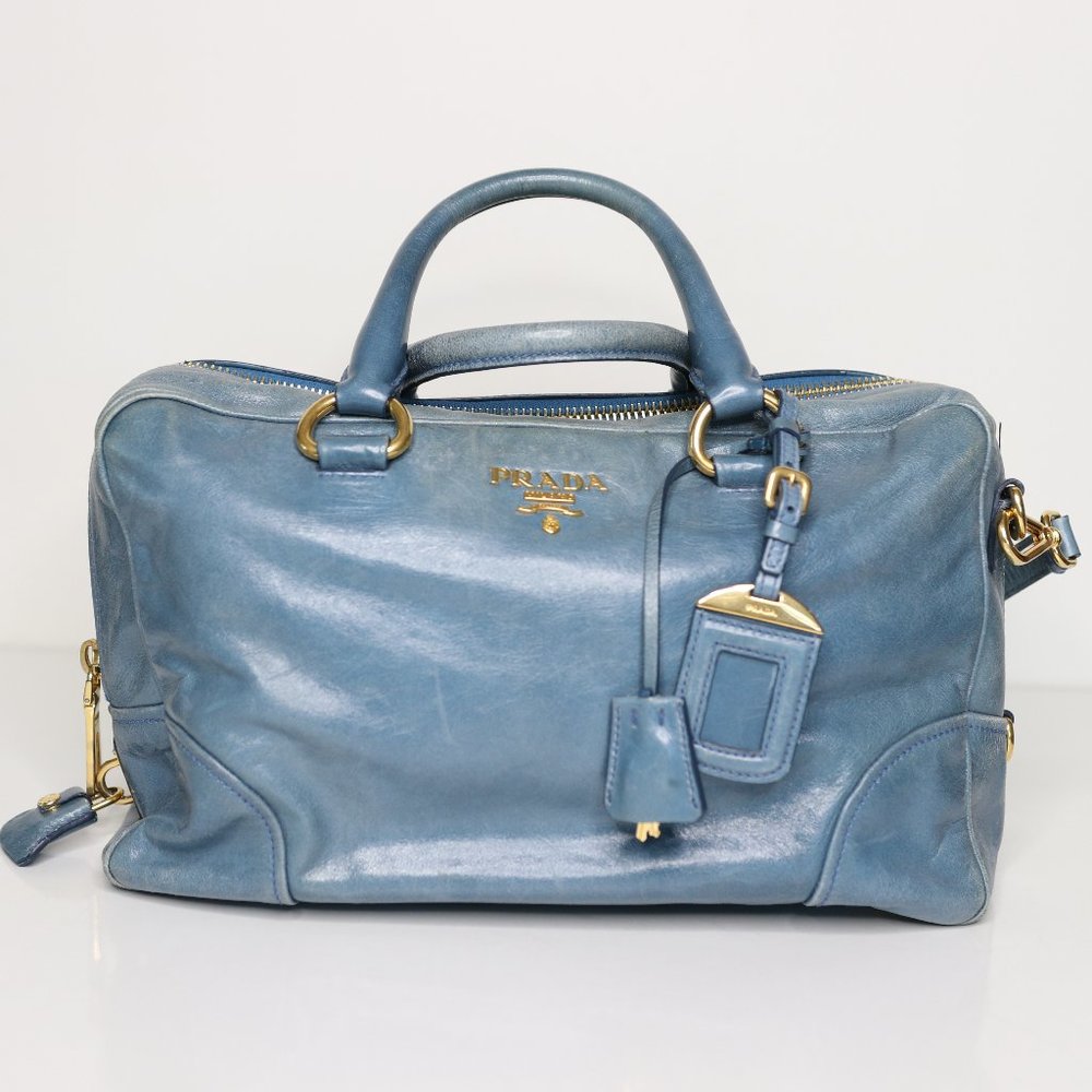 PRADA Vitello Shine Handle Bag